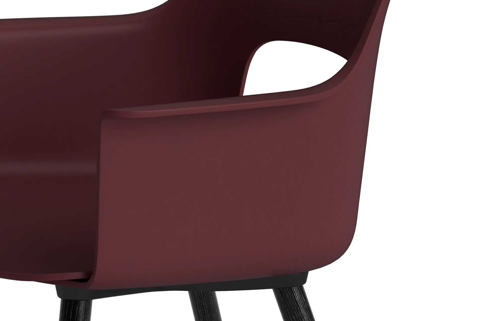 Layout Armchair 211 karmstol, Bordeaux-svartlakkert eik HAY