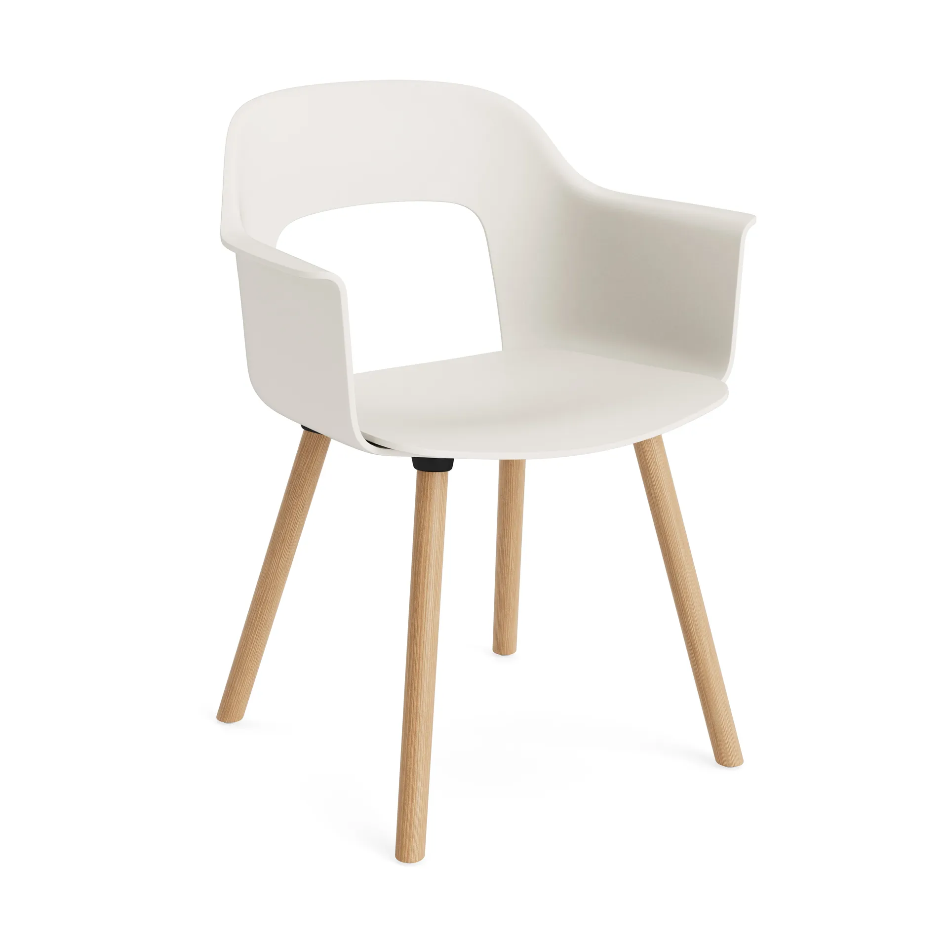 Layout Armchair 211 karmstol, Cream white-lakkert eik HAY