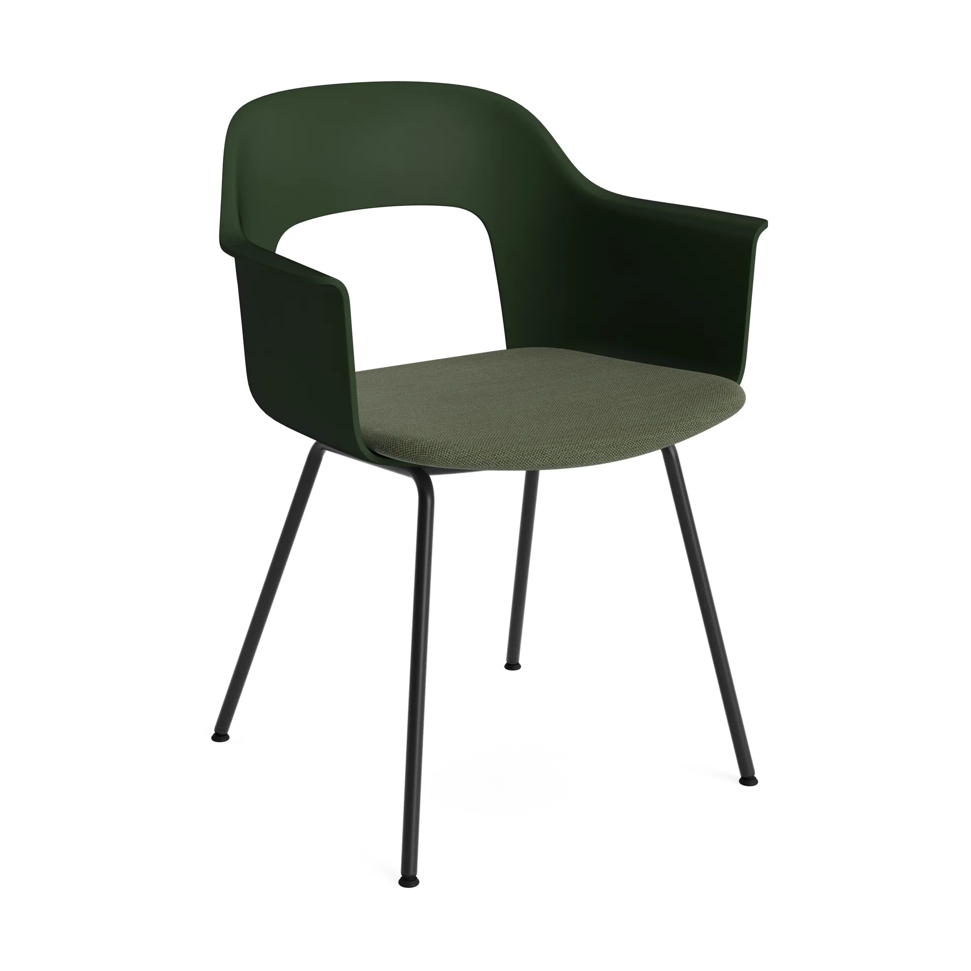 Layout Armchair 211 karmstol, Mode 072-bottle green-svartlakkert stål HAY
