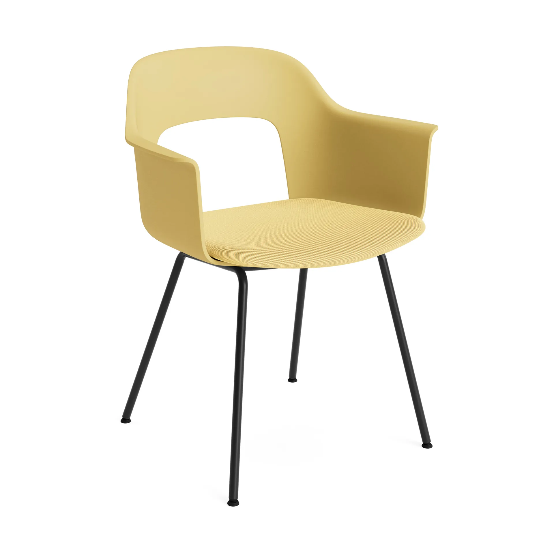 Layout Armchair 211 karmstol, Relate 431-biscotti-svartlakkert stål HAY