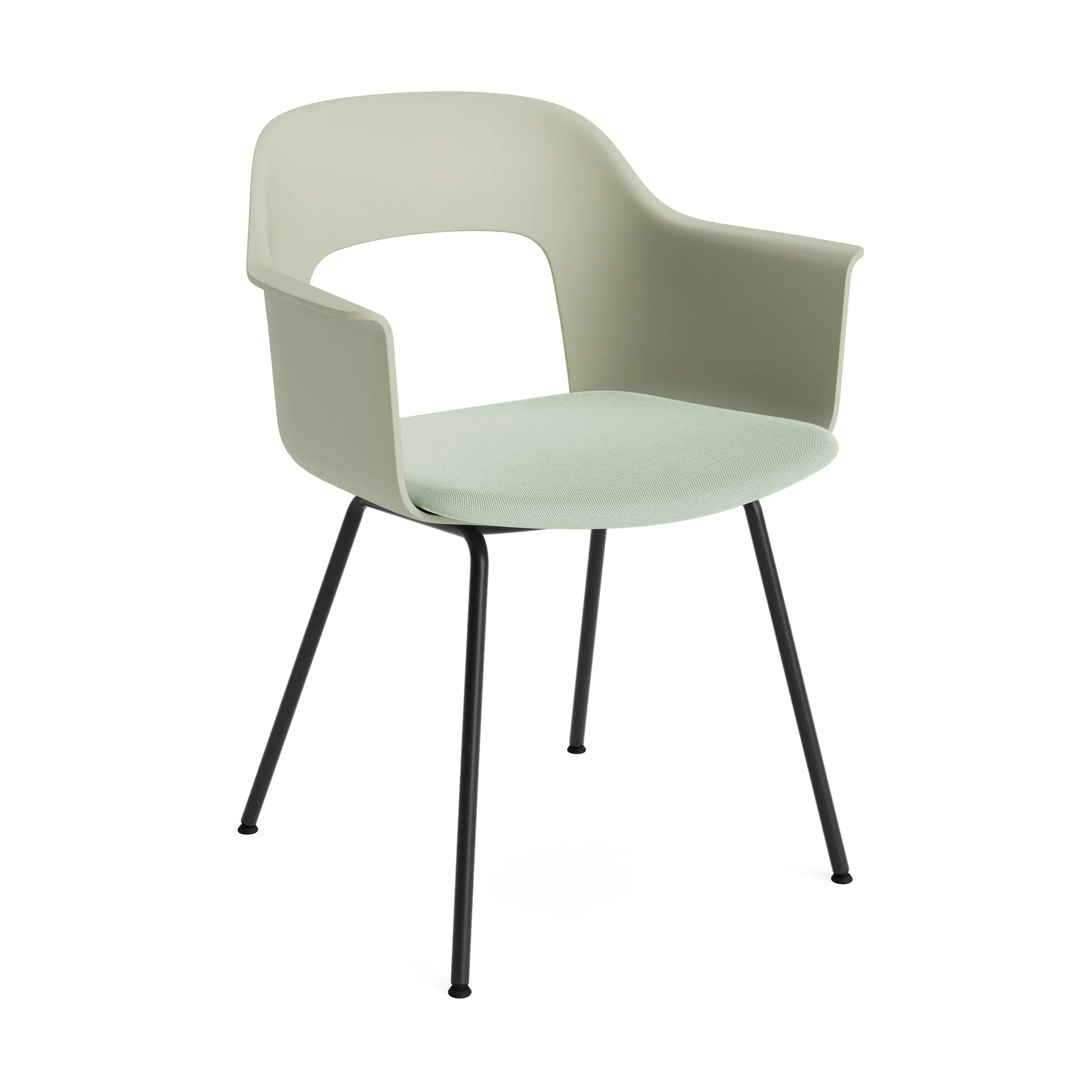 Layout Armchair 211 karmstol, Relate 921-pastel green-svartlakkert stål HAY
