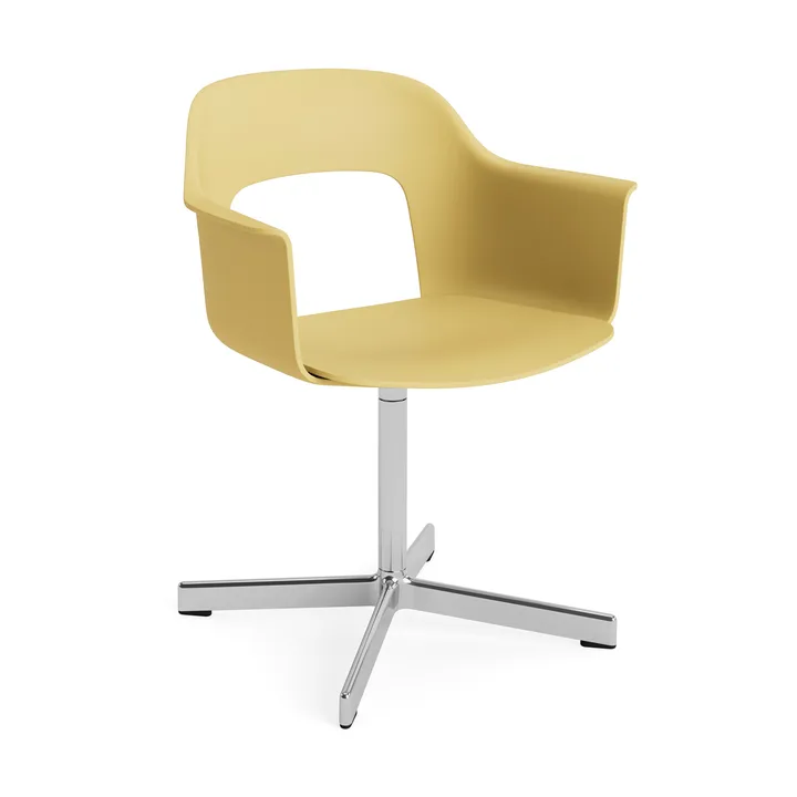 Layout Armchair 231 kontorstol - Biscotti-polert aluminium 4 star swivel base - HAY