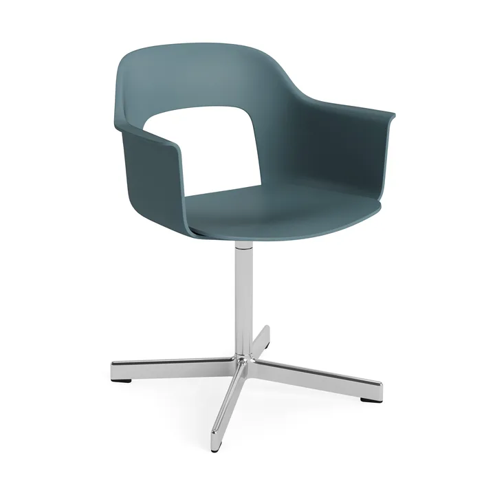 Layout Armchair 231 kontorstol - Ocean-polert aluminium 4 star swivel base - HAY