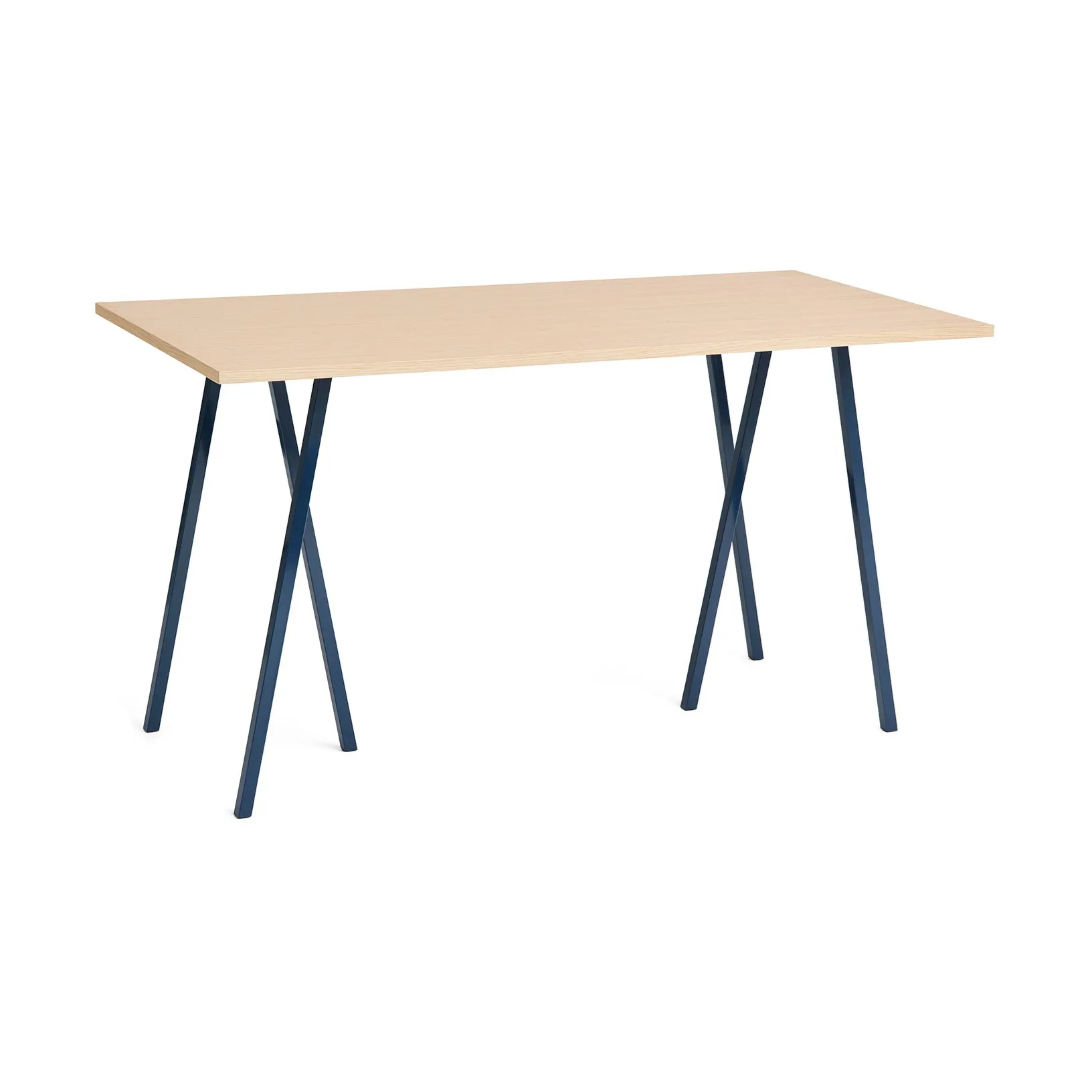 Loop Stand incl. support barbord 87,5x180 cm, Deep blue-clear lacq. oak HAY