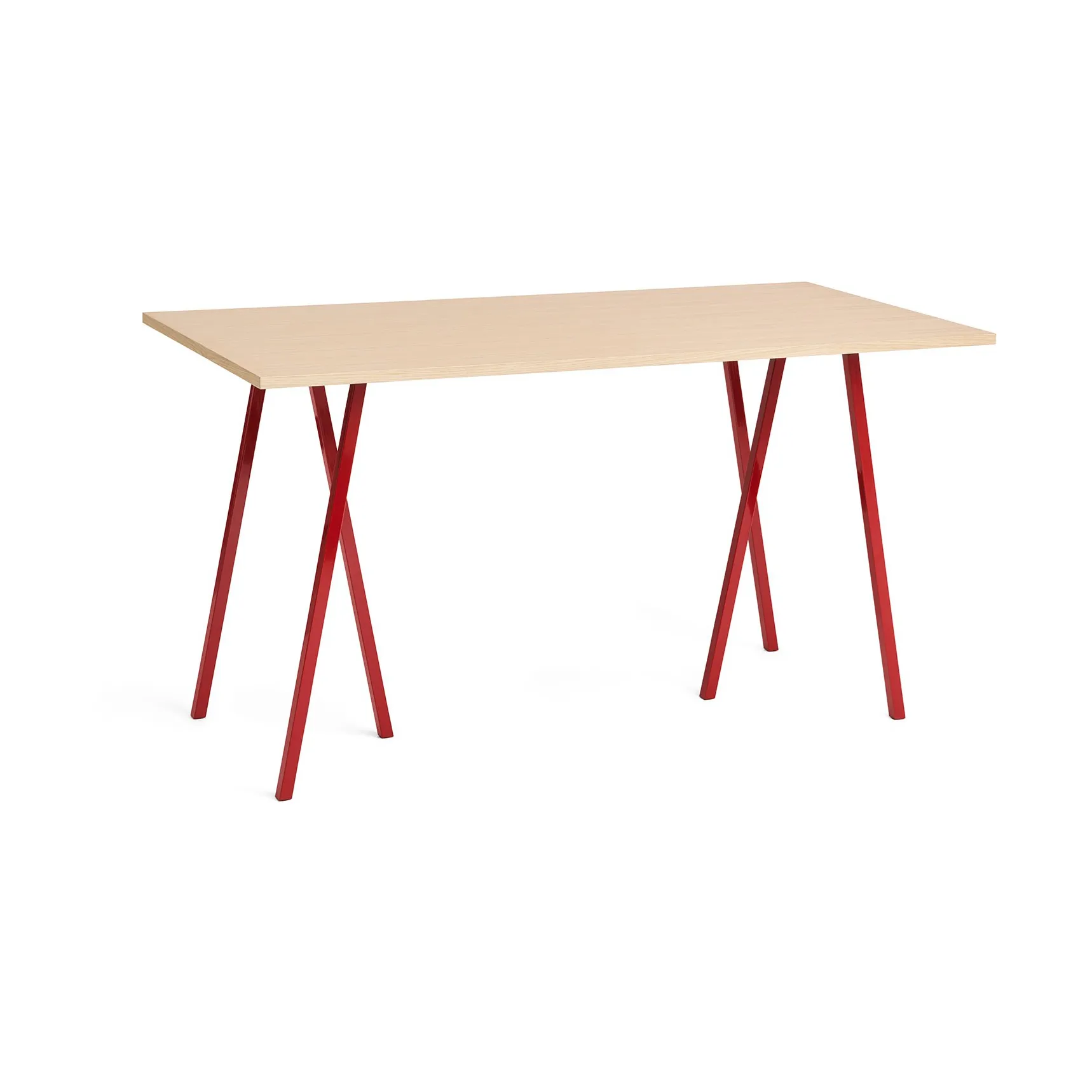 Loop Stand incl. support spisebord 87,5x180 cm, Maroon red-clear lacq. oak HAY