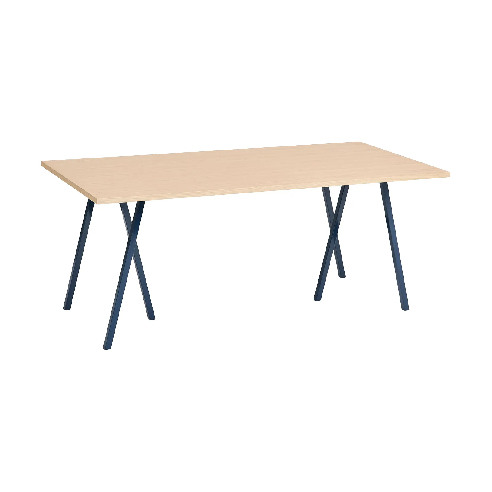 Loop Stand spisebord 87,5x180 cm, Deep blue-clear lacq. oak HAY