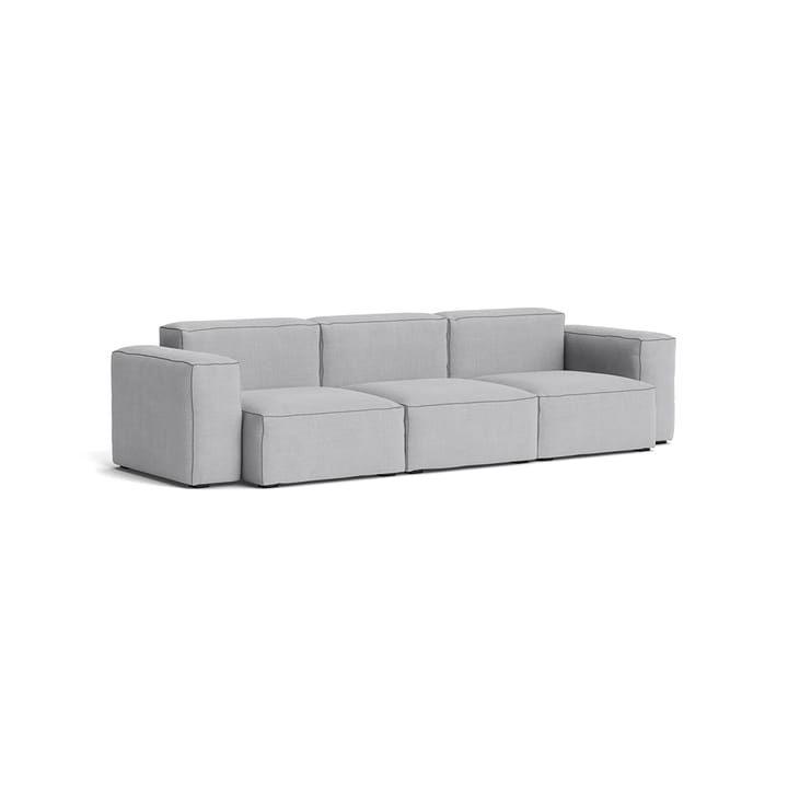 Mags Soft lav 3-seters sofa - Linara 443 tweed-mørkgrå søm - HAY