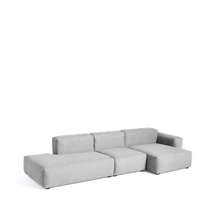 Mags Soft lav modulsofa - Linara 443 tweed-høyre-mørkegrå strikking - HAY