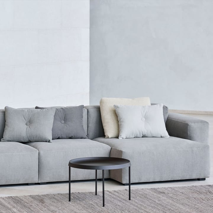 Mags Soft lav modulsofa, Linara 443 tweed-høyre-mørkegrå strikking HAY