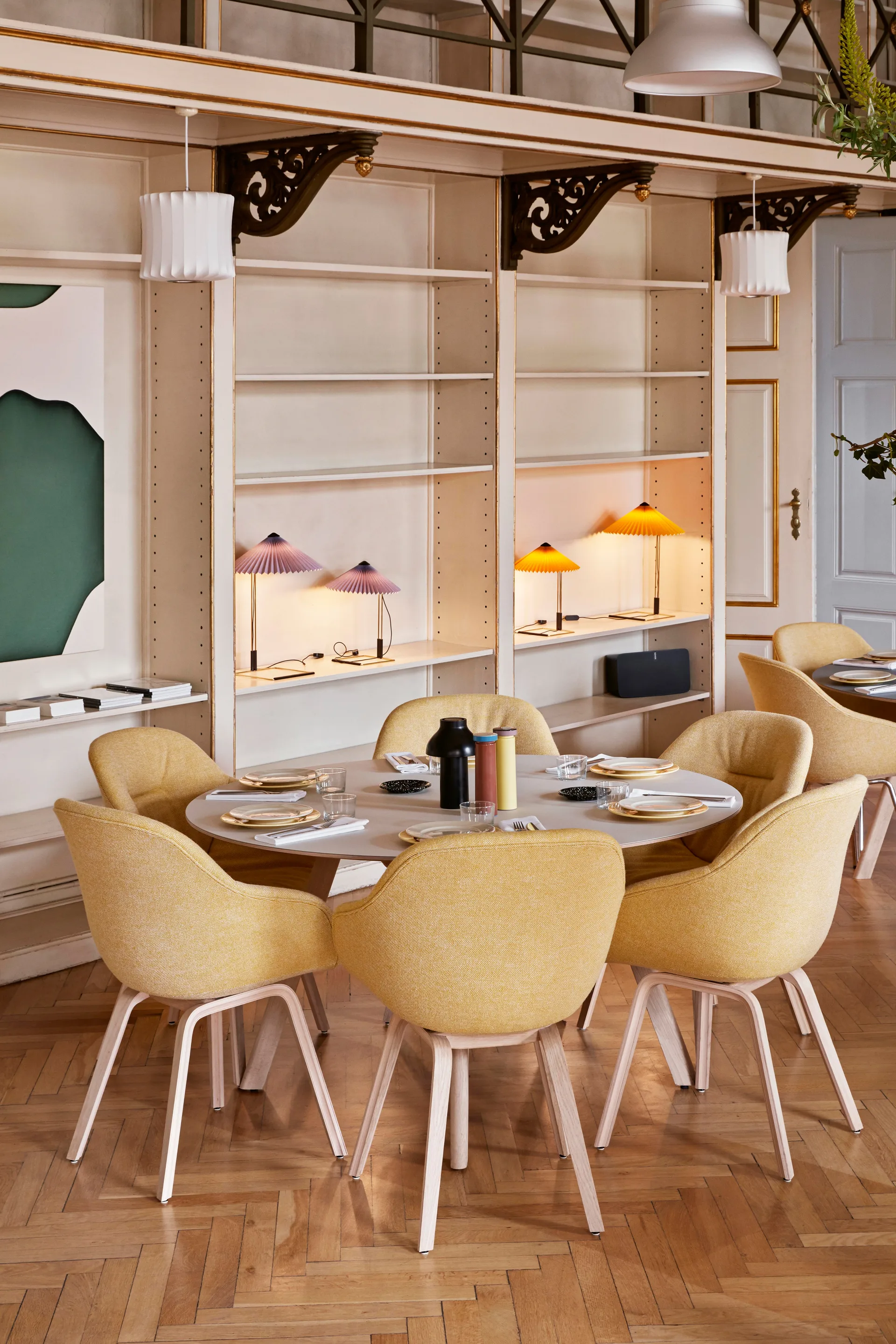 Matin table bordlampe Ø 30 cm, Yellow shade HAY