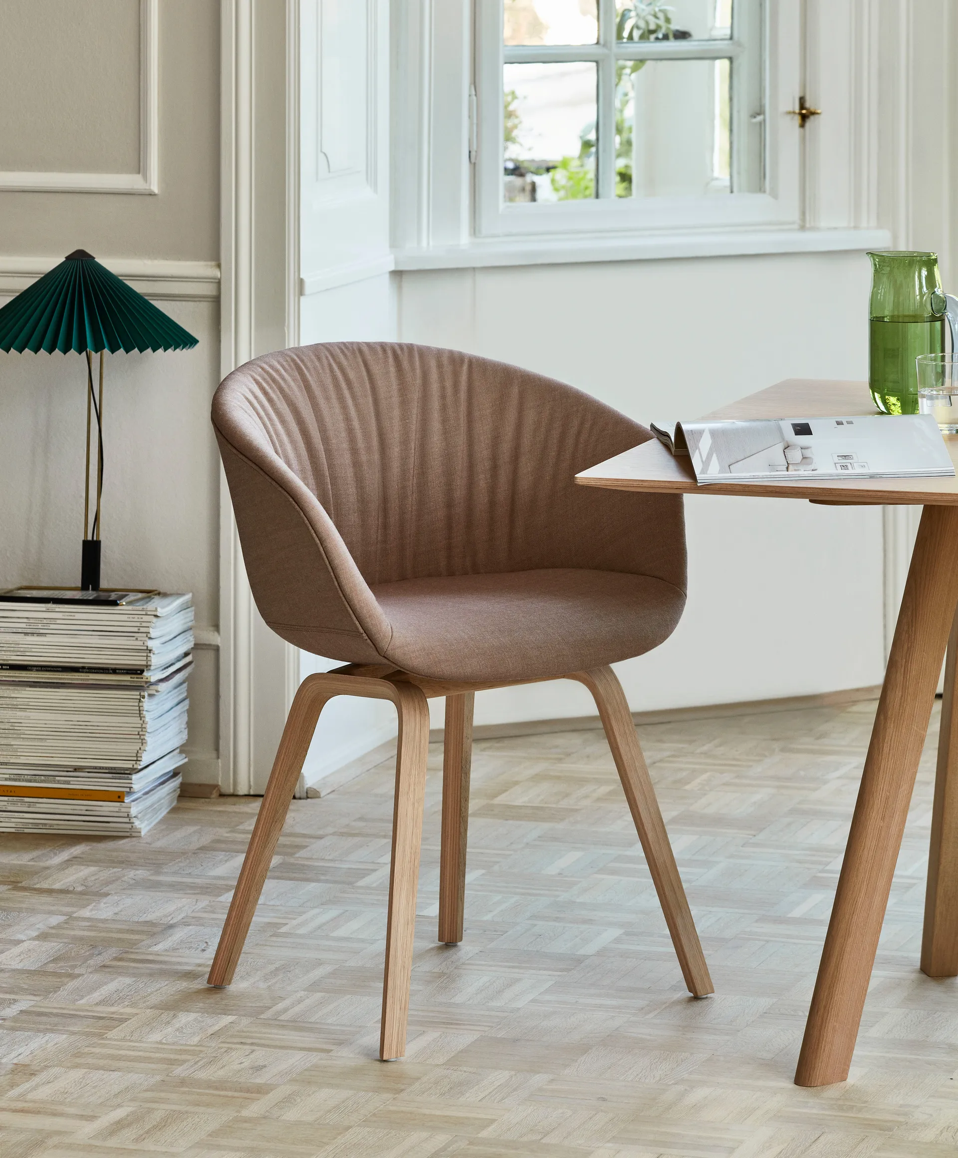 Matin table bordlampe Ø 38 cm, Green shade HAY