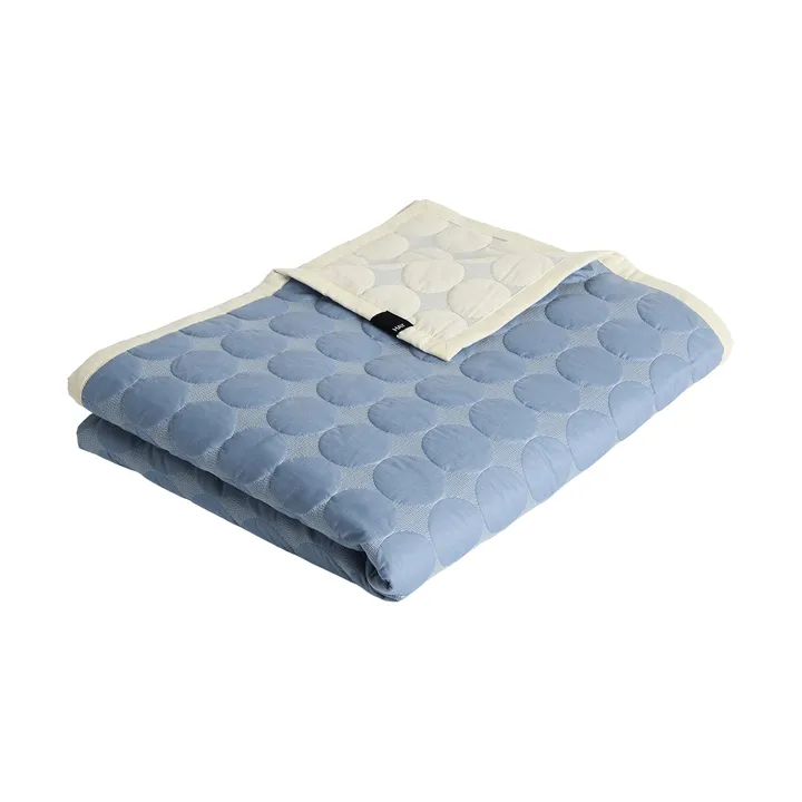 Mega Dot sengeteppe organic 260x260 cm - Dusty blue - HAY