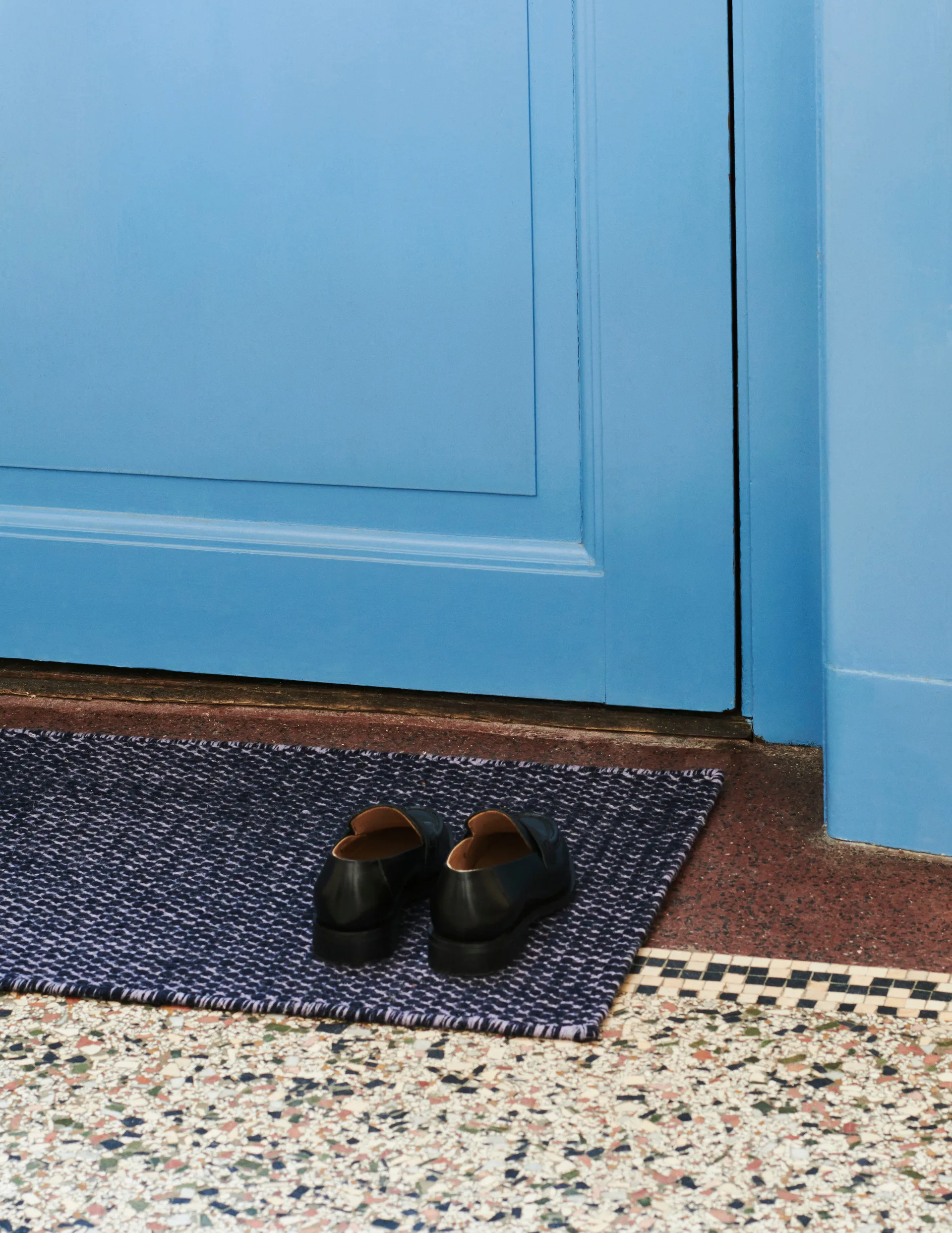 Moiré kelimgulvteppe 52x95 cm, Lilac HAY