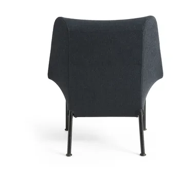 O2 Lounge Chair lenestol - Soft black-svartlakkert stål - HAY