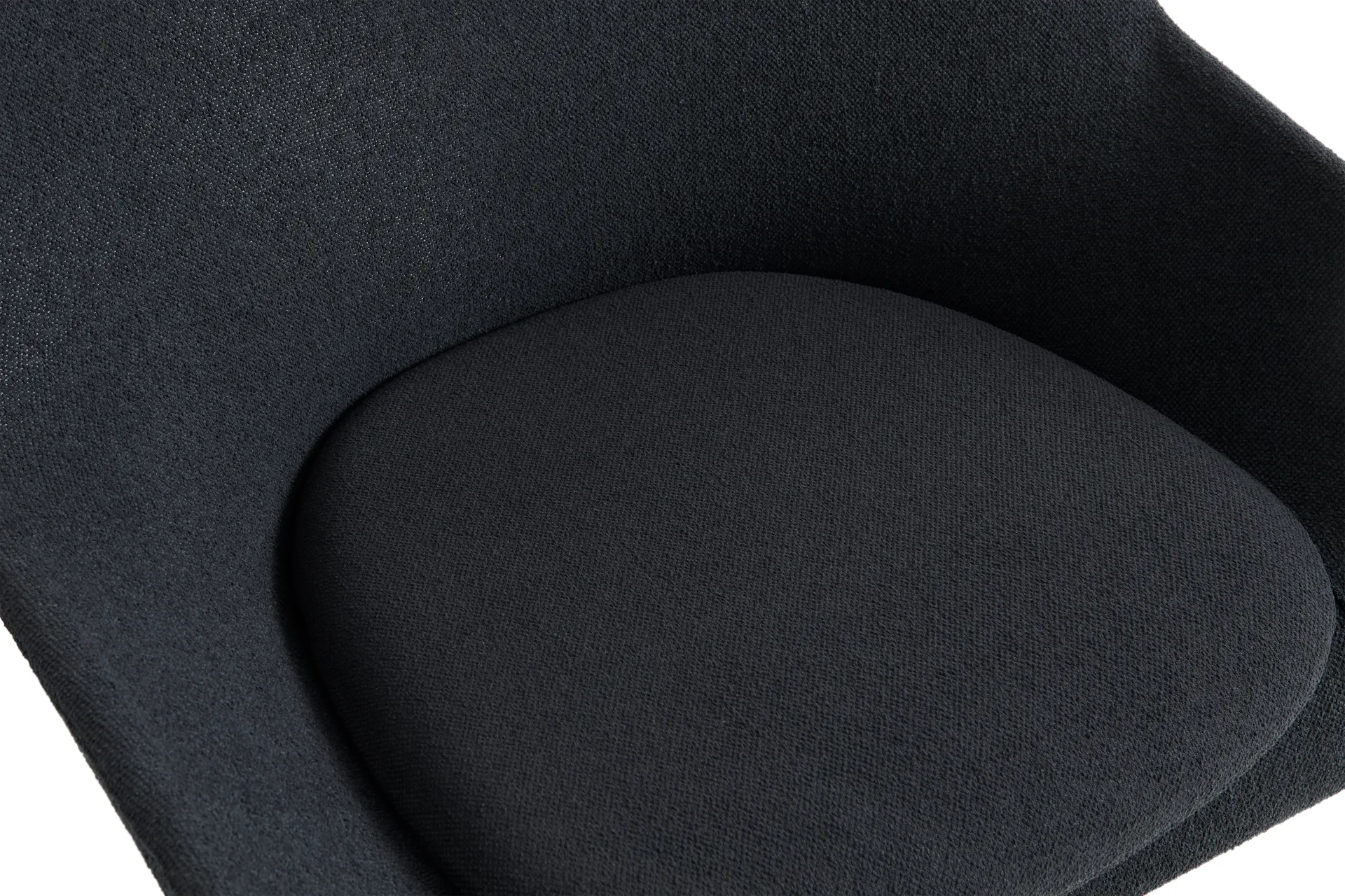 O2 Lounge Chair lenestol, Soft black-svartlakkert stål HAY