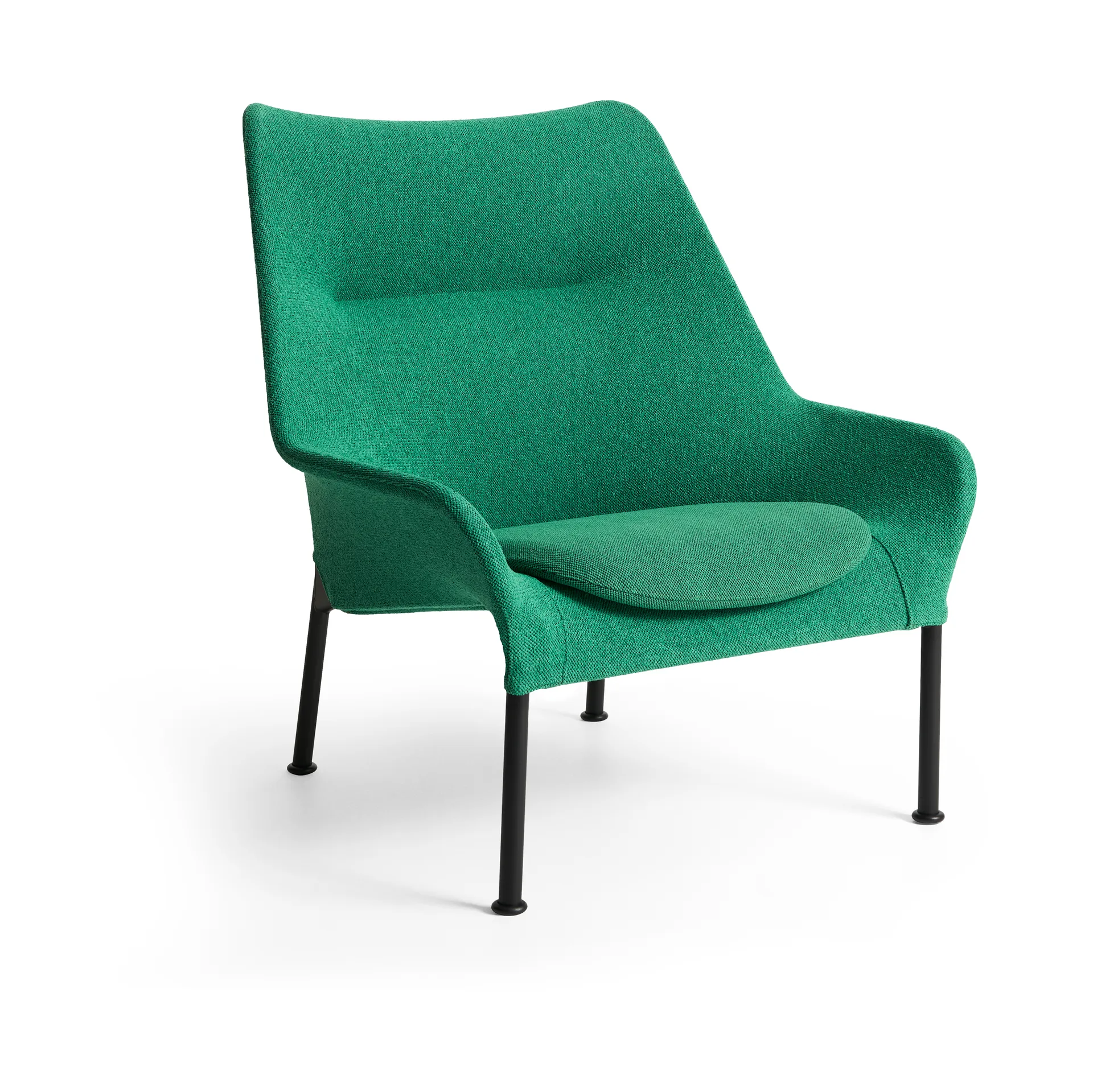 O2 Lounge Chair lenestol, Soft green-svartlakkert stål HAY