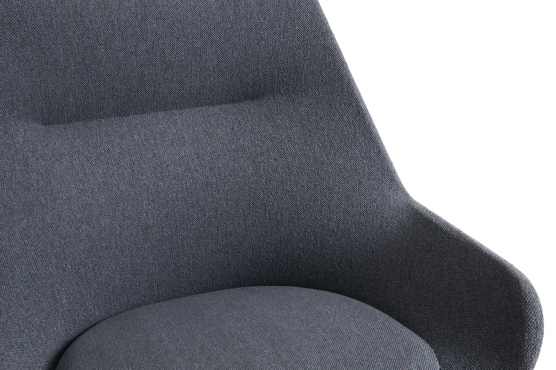 O2 Lounge Chair lenestol, Soft grey-svartlakkert stål HAY