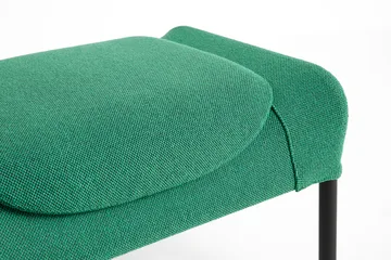 O2 Ottoman fotskammel - Soft green-svartlakkert stål - HAY