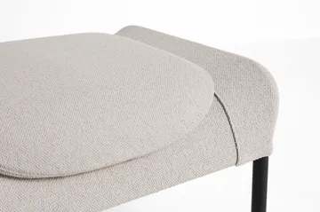 O2 Ottoman fotskammel - Soft light-grey-svartlakkert stål - HAY