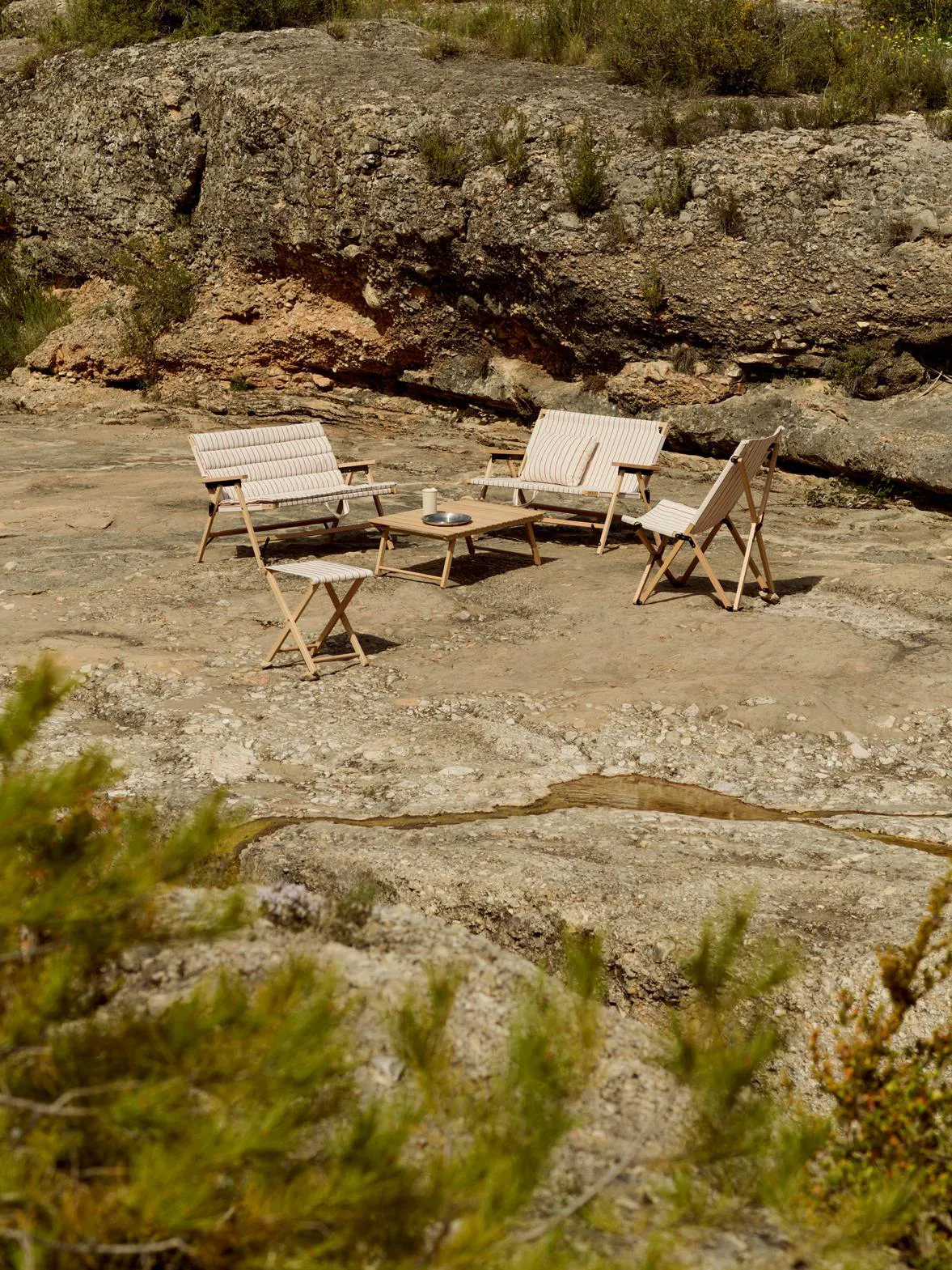 Outdoor Market krakk sammenleggbar, Beige-red HAY