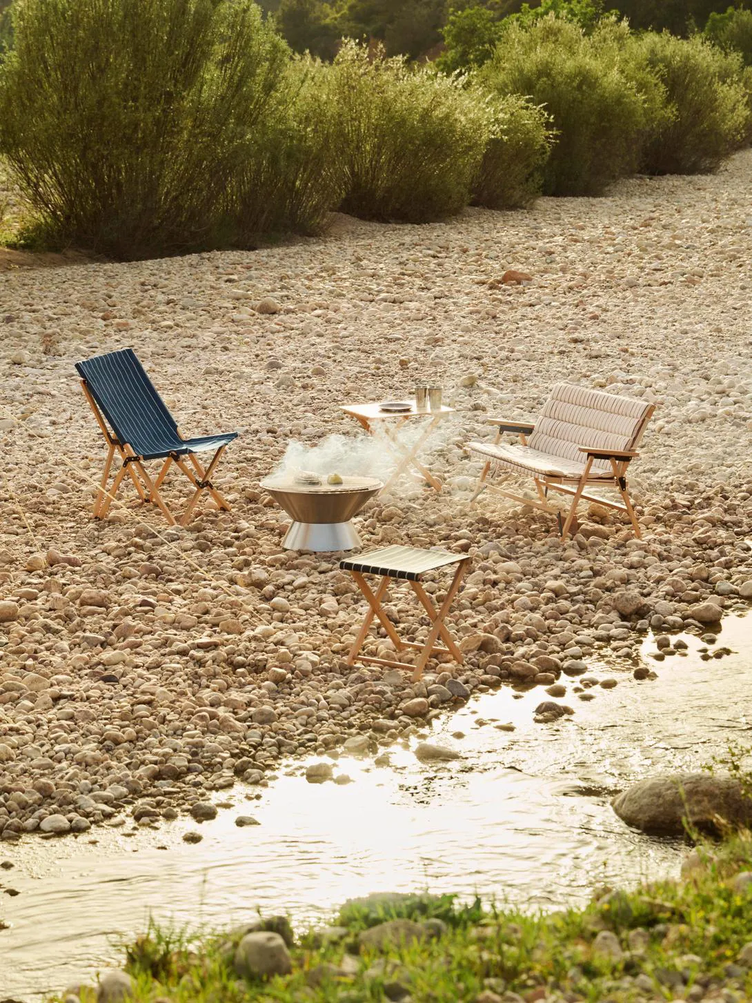 Outdoor Market krakk sammenleggbar, Beige-red HAY