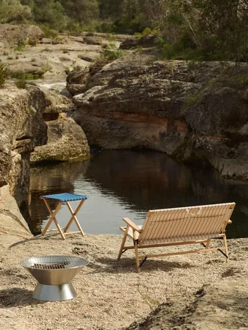 Outdoor Market krakk sammenleggbar - Blue-beige - HAY