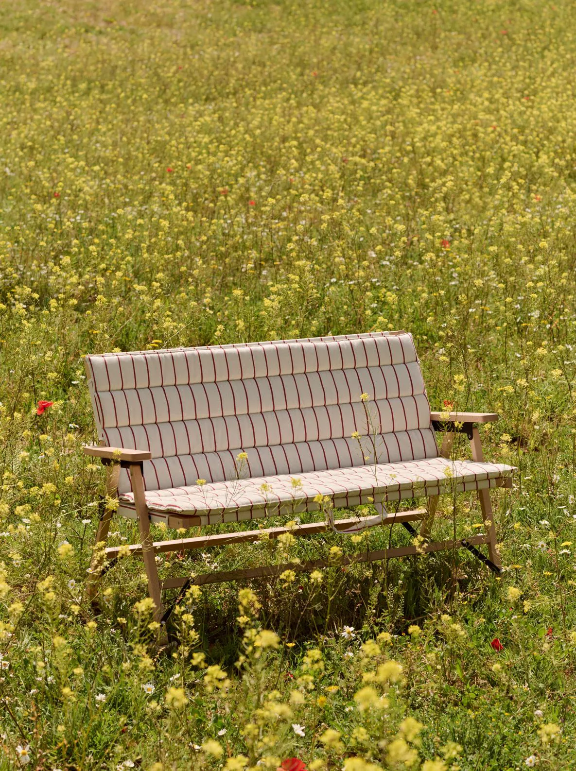 Outdoor Market sofa sammenleggbar, Beige-red, 2-seter HAY