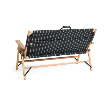 Outdoor Market sofa sammenleggbar - Black-beige, 2-seter - HAY