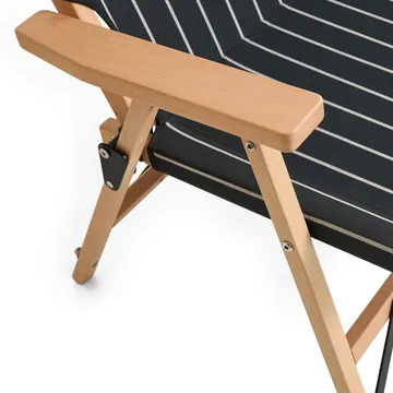 Outdoor Market sofa sammenleggbar - Black-beige, 2-seter - HAY