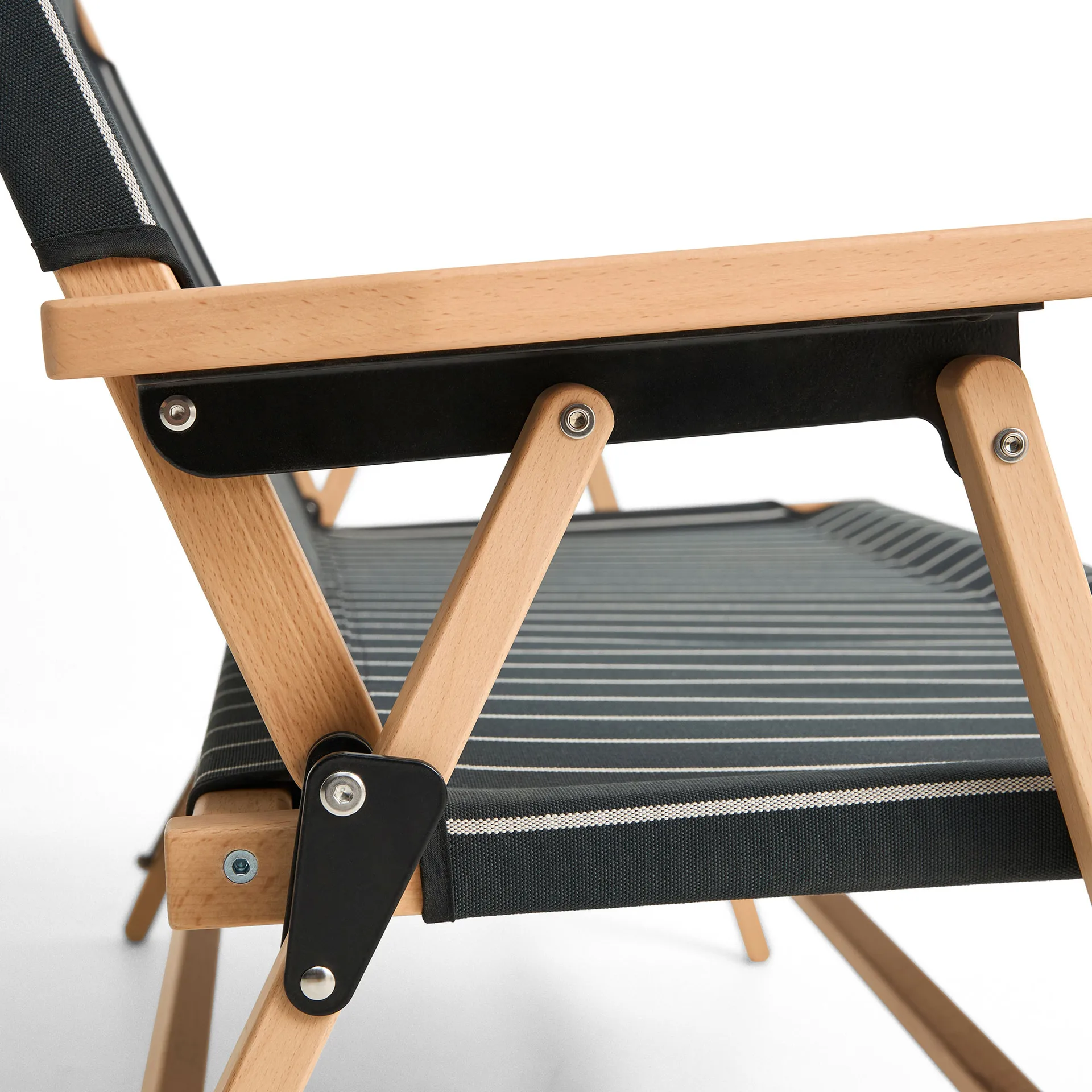 Outdoor Market sofa sammenleggbar, Black-beige, 2-seter HAY