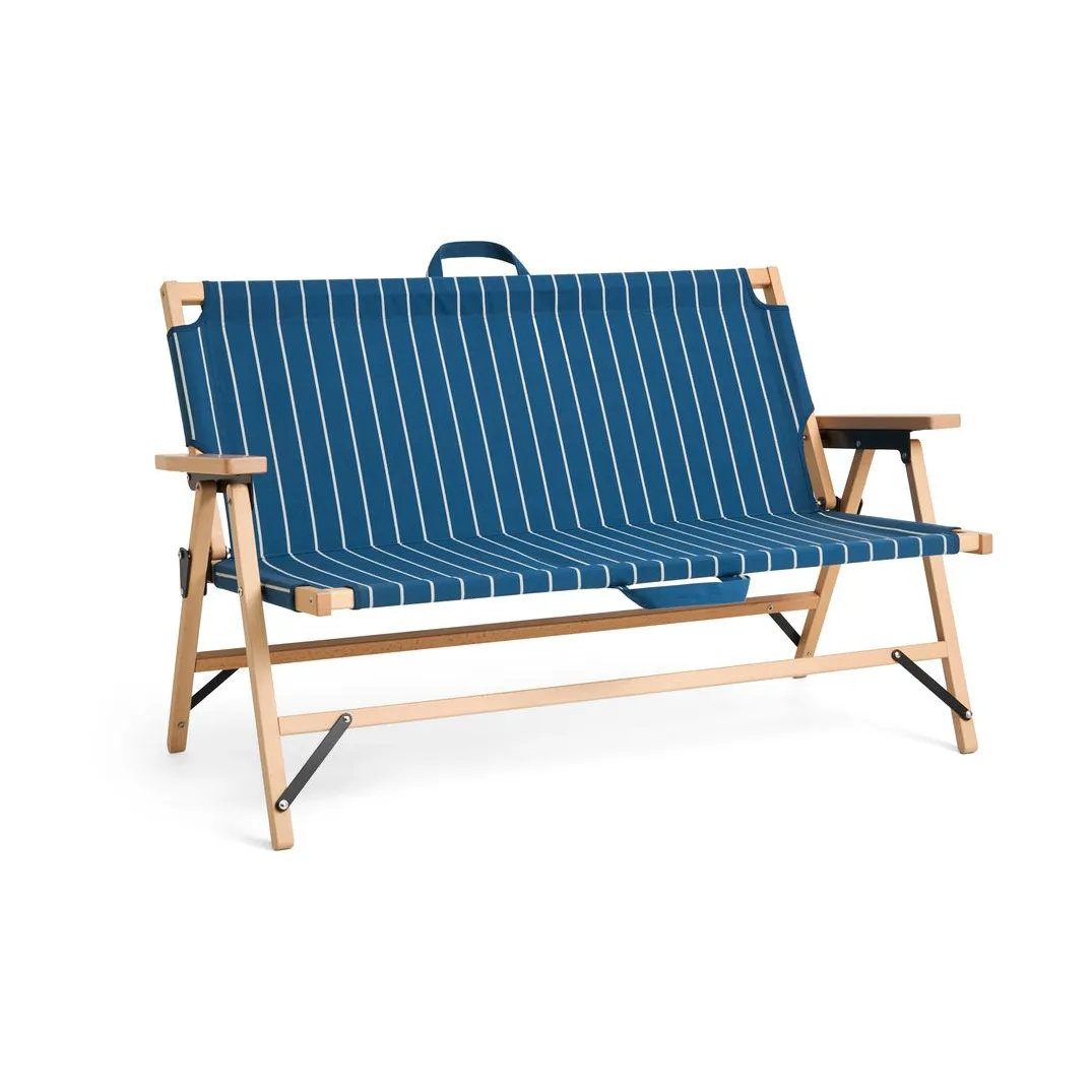Outdoor Market sofa sammenleggbar, Blue-beige, 2-seter HAY