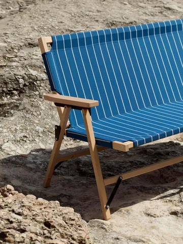 Outdoor Market sofa sammenleggbar - Blue-beige, 2-seter - HAY