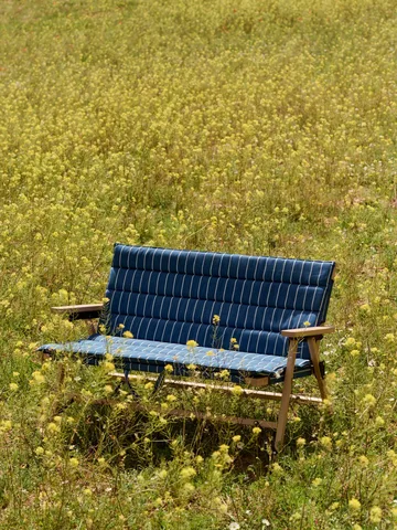 Outdoor Market sofa sammenleggbar - Blue-beige, 2-seter - HAY