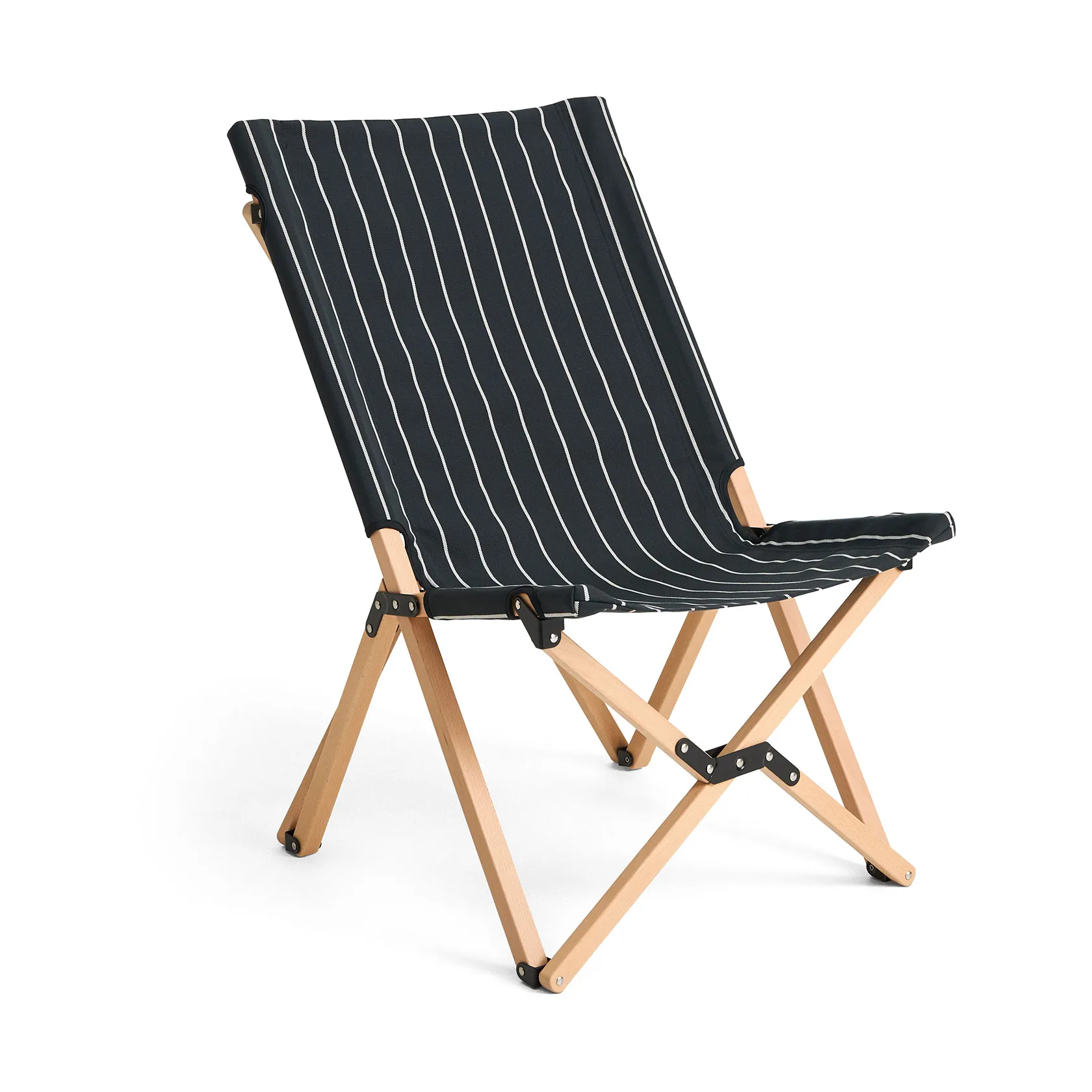 Outdoor Market stol sammenleggbar, Black-beige HAY