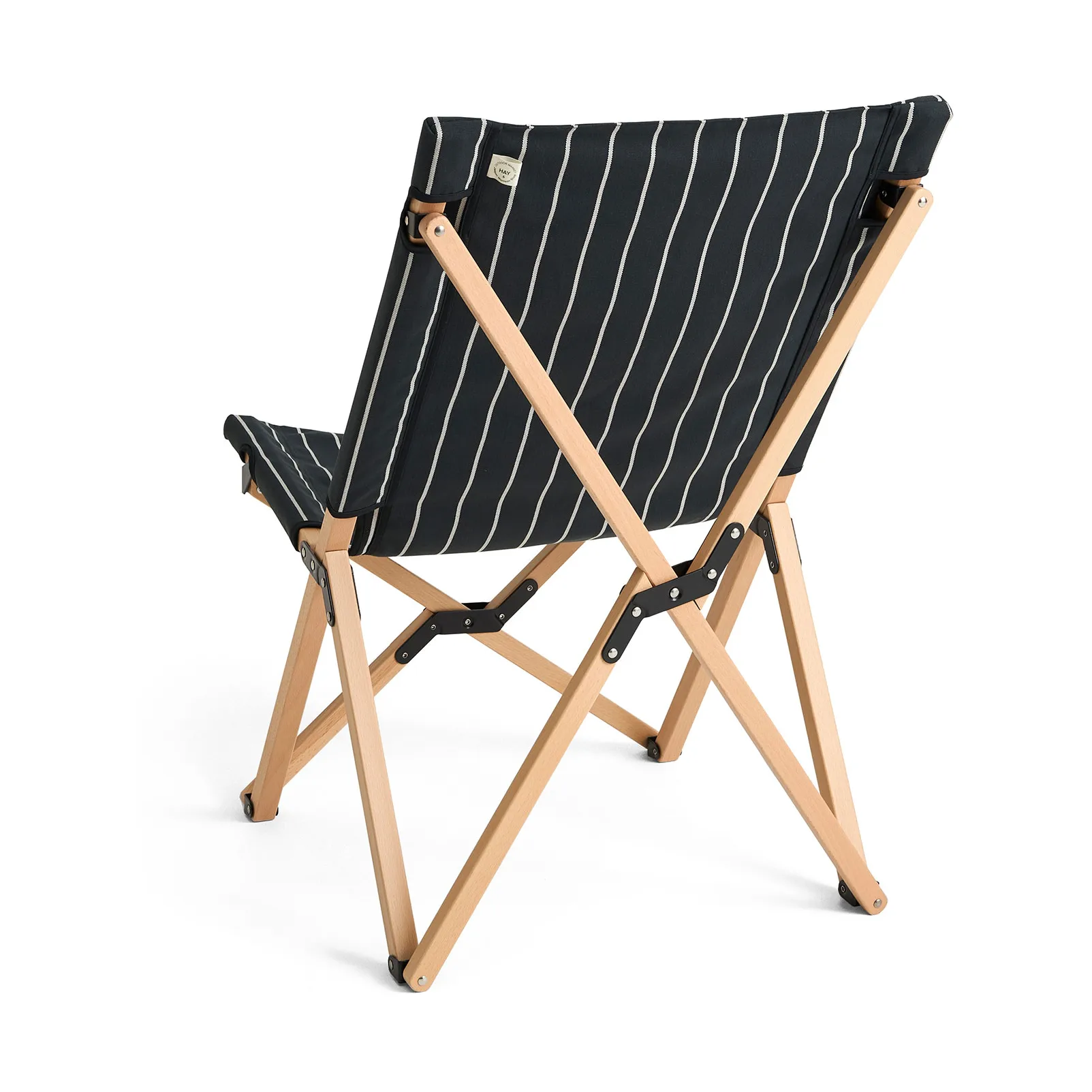 Outdoor Market stol sammenleggbar, Black-beige HAY