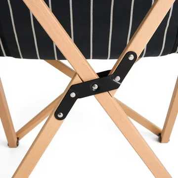 Outdoor Market stol sammenleggbar - Black-beige - HAY