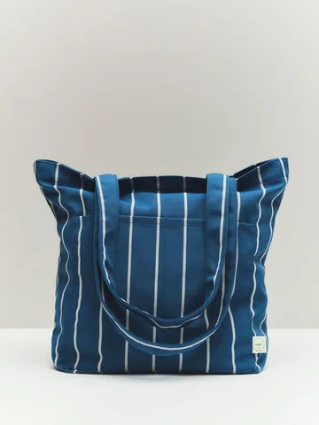 Outdoor Market tøyveske - Blue-beige, medium - HAY