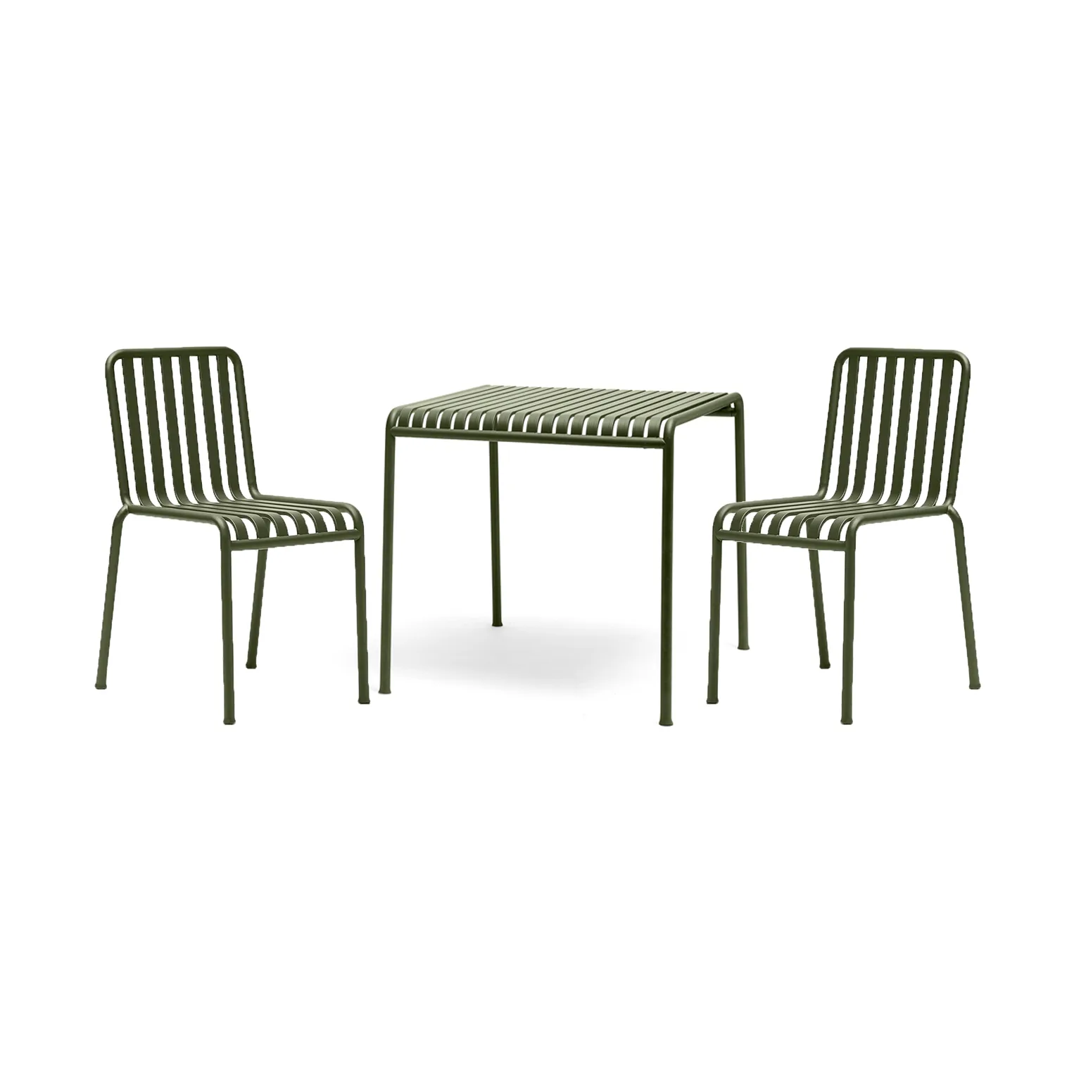 Palissade spisegruppe 2 stoler 82,5x90 cm - Olive,  HAY