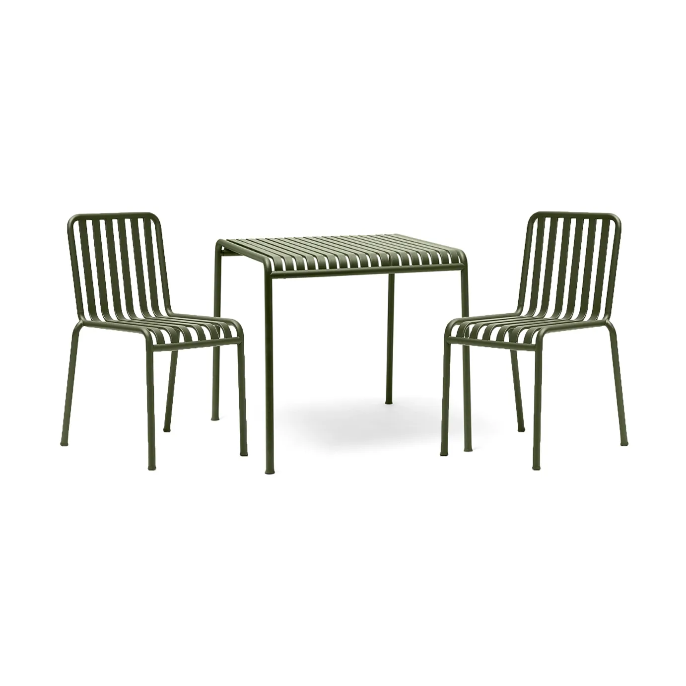 Palissade spisegruppe 2 stoler 82,5x90 cm olive,  HAY