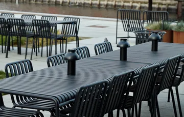 Palissade spisegruppe 4 stoler 170x90 cm - Anthracite - HAY