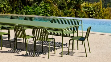 Palissade spisegruppe 4 stoler 170x90 cm - Olive - HAY