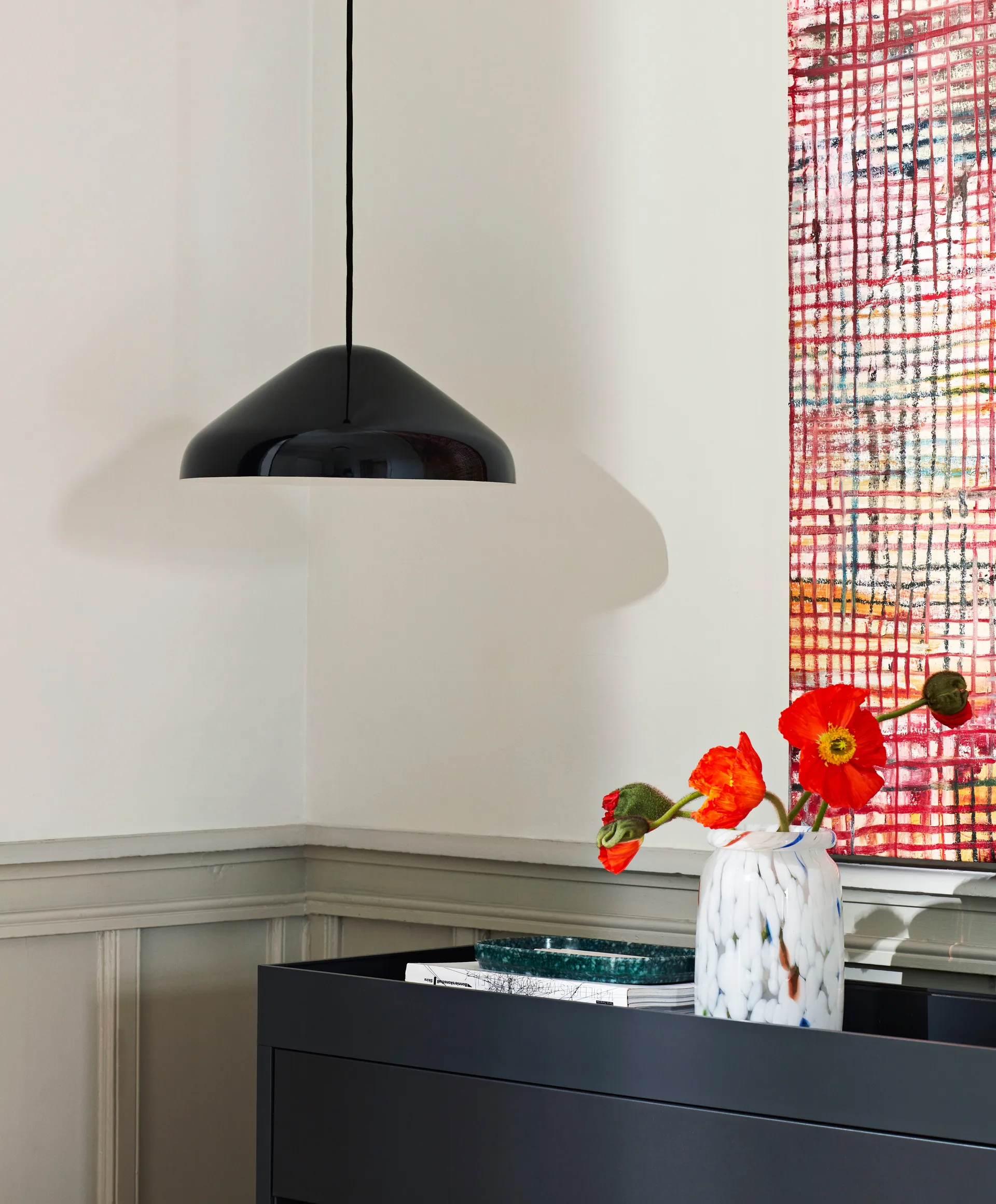 Pao Steel pendel Ø 35 cm, Soft black HAY