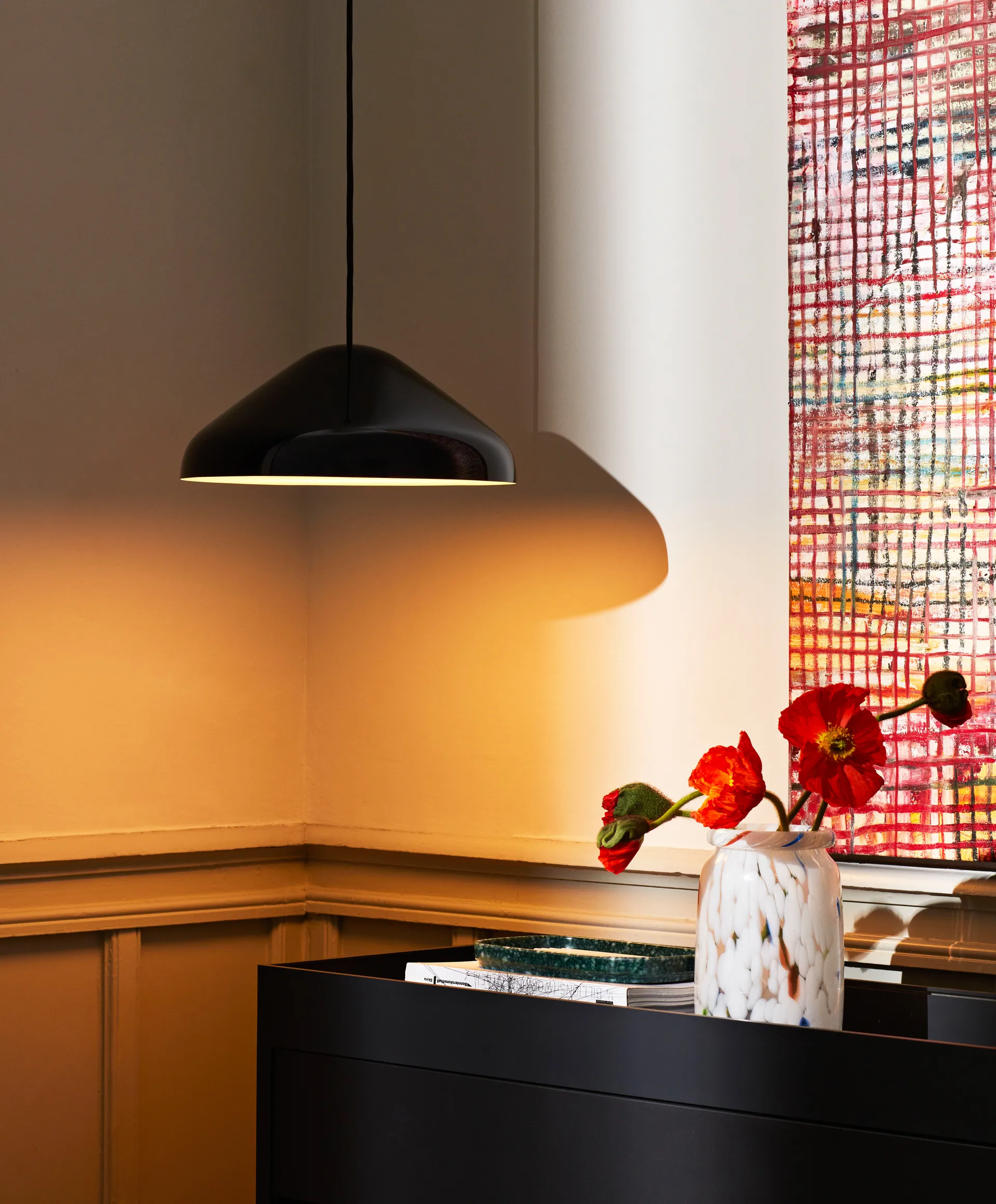 Pao Steel pendel Ø 35 cm, Soft black HAY