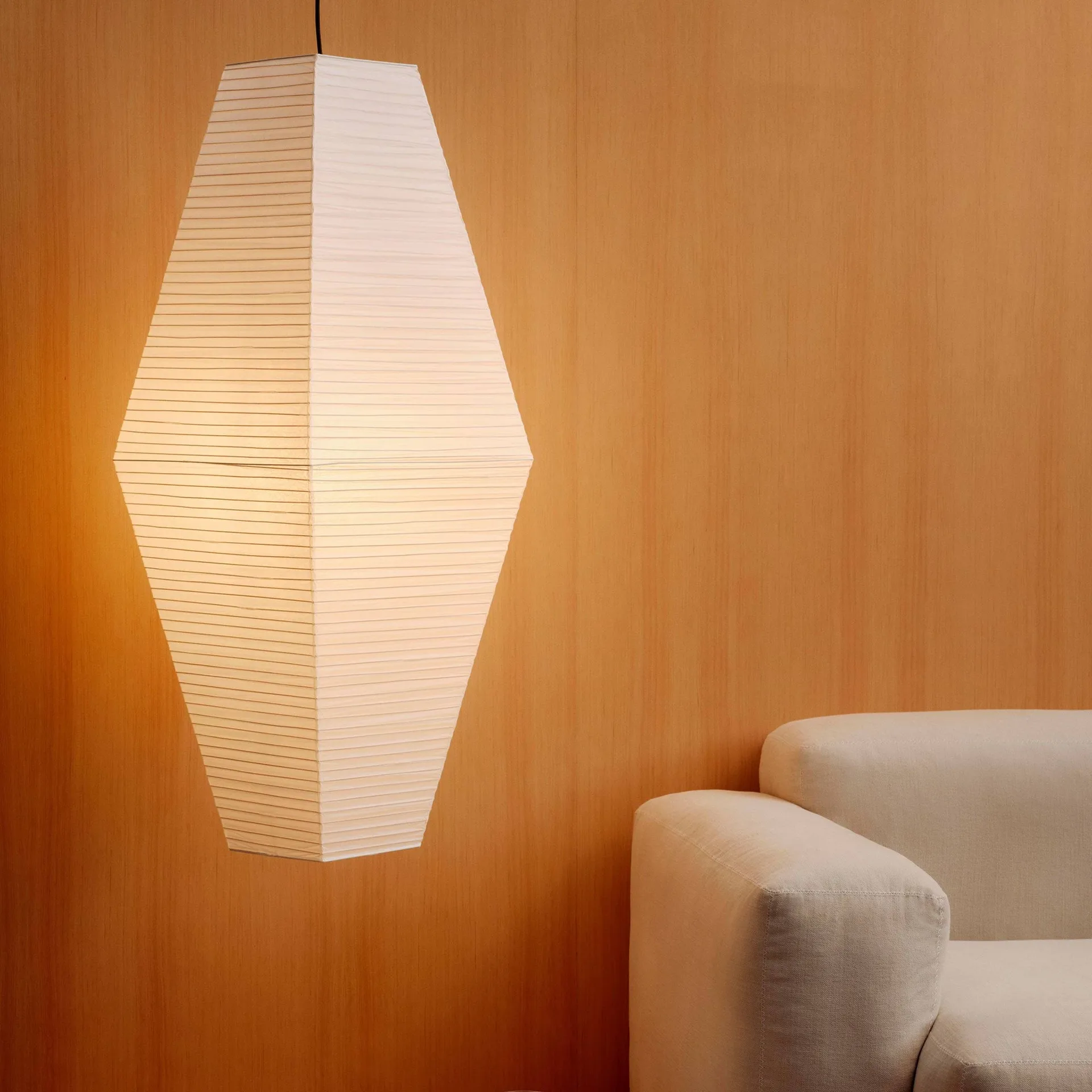 Paper Shade Prism lampeskjerm, Classic white, 40×110 cm HAY