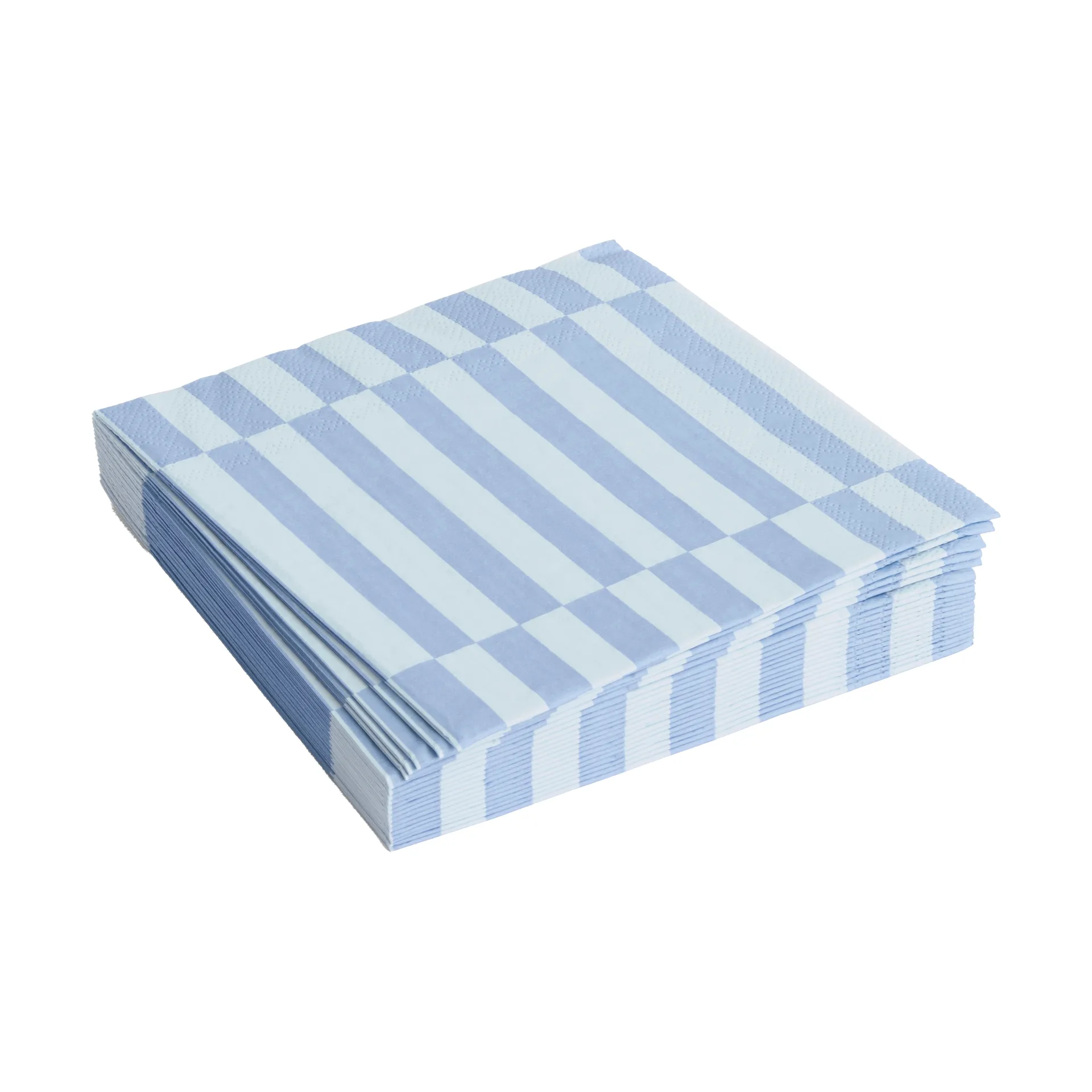 Pattern Lunch Stripe serviett 33x33 cm 20-pakning, Light blue-dusty blue pillar HAY