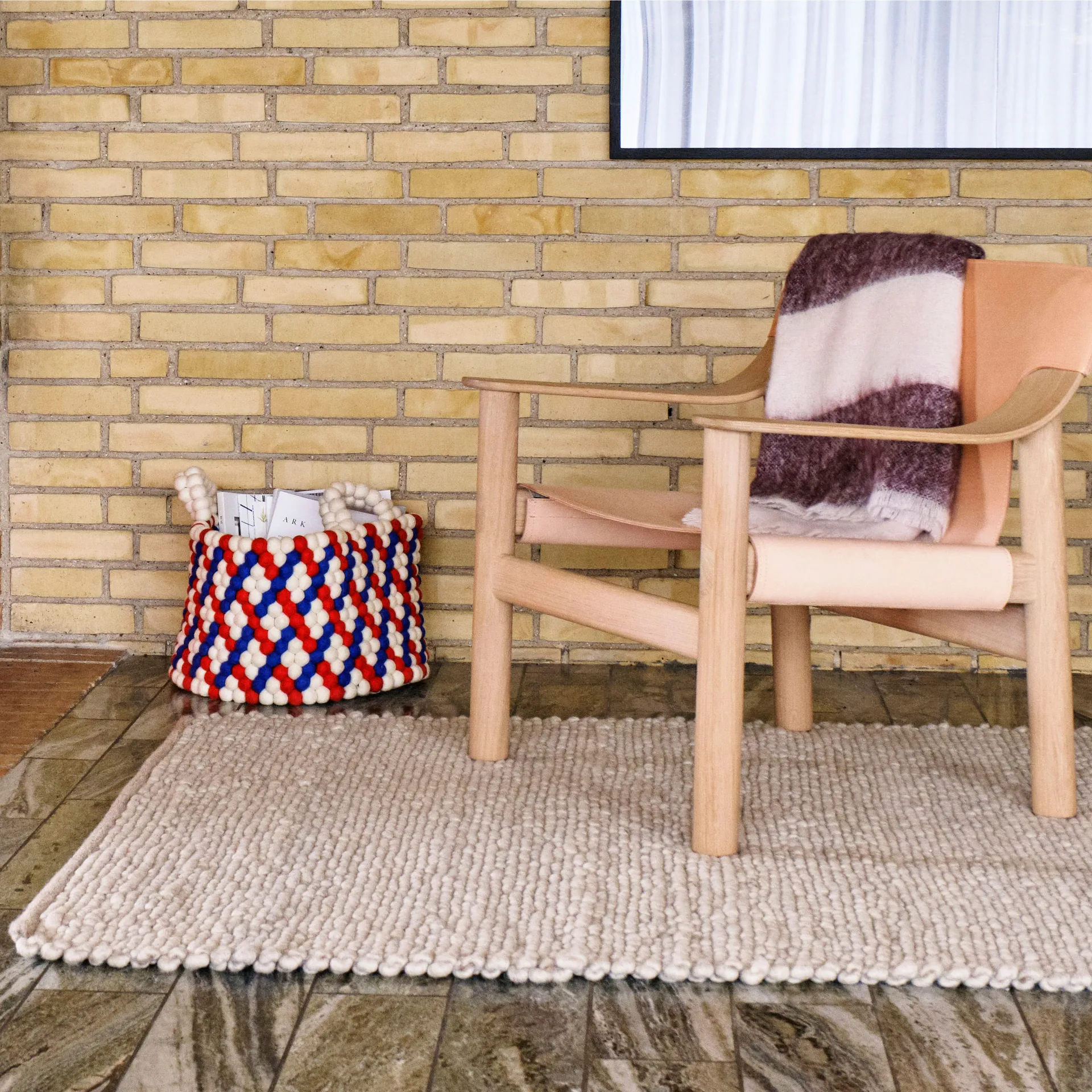 Peas Random ullteppe 140x200 cm, Soft grey HAY