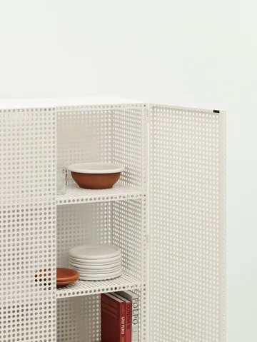 Perforated Cabinet skap large - Eggshell - HAY