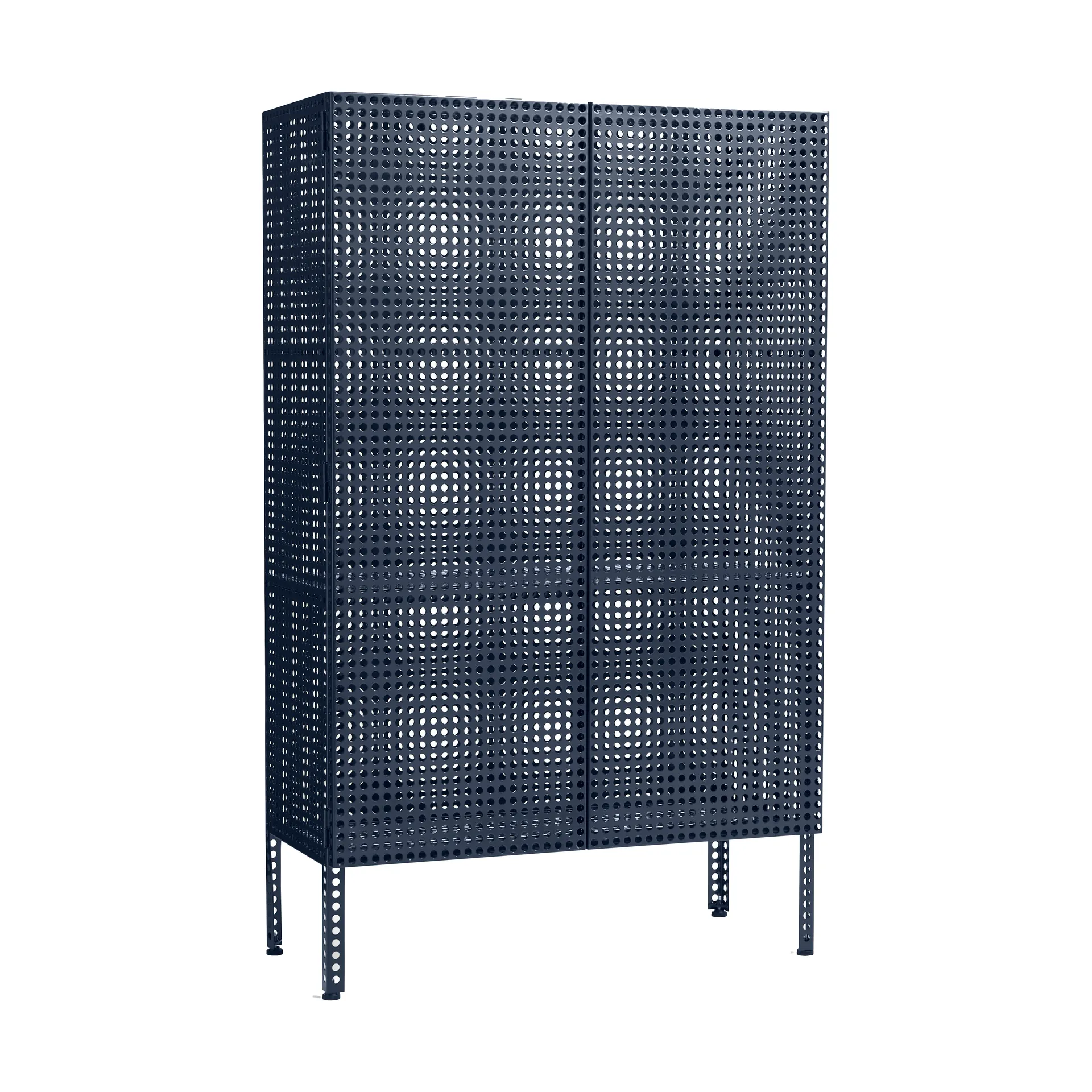 Perforated Cabinet skap large, Steel blue HAY