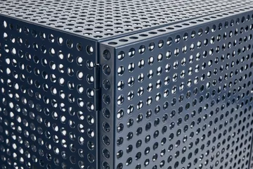 Perforated Cabinet skap large - Steel blue - HAY