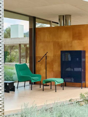 Perforated Cabinet skap large - Steel blue - HAY